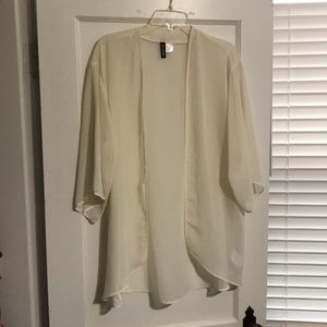 H&M Cream, Sheer Wrap/ Kimono